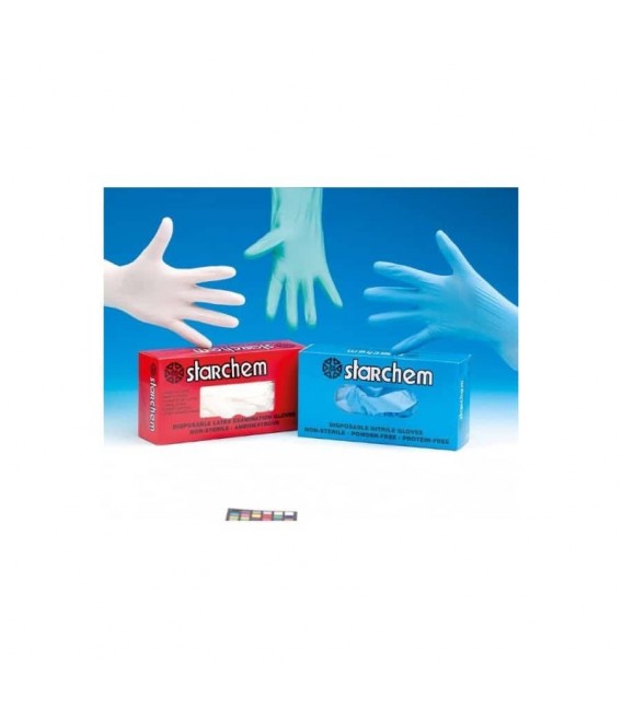 Jednorazowe rękawiczki niebieskie nitrylowe (100 sztuk )