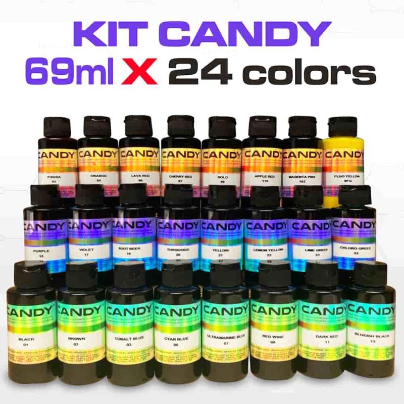 Zestaw 24 skoncentrowanych barwników Candy w 69 ml