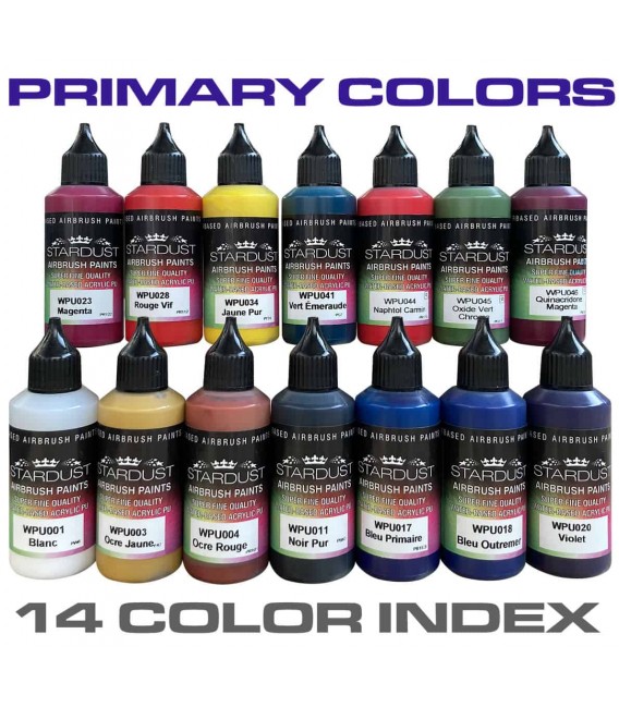 14 kolorów podstawowych Color Index do aerografu