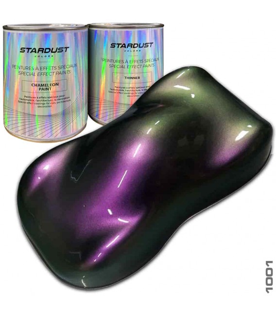 Kit 2Litres peinture cameleon Bleu/Violet/Rouge/cuivre