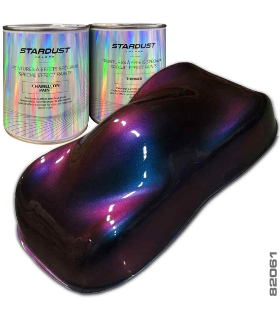 Kit 2Litres peinture cameleon Bleu/Violet/Rouge/cuivre