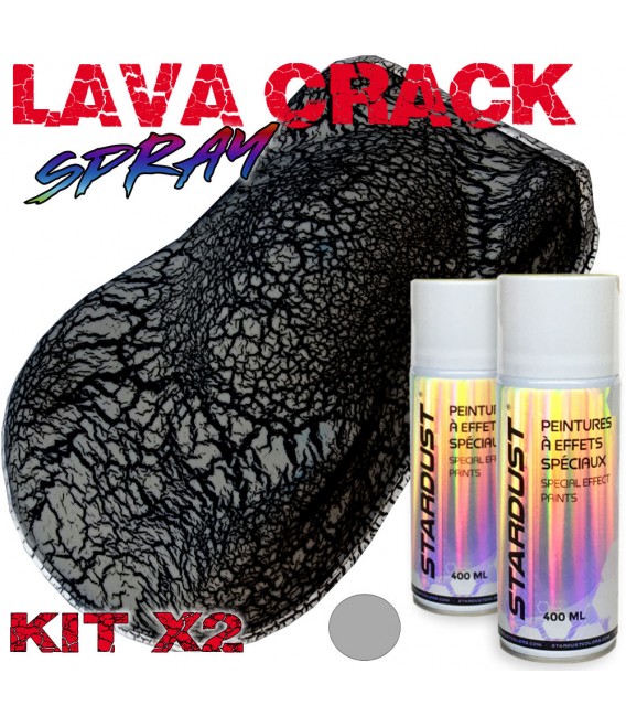 Zestaw farb z efektem spękań z dwoma puszkami aerozolu 400 ml – LavaCrack