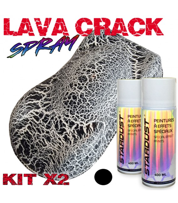 Zestaw farb z efektem spękań z dwoma puszkami aerozolu 400 ml – LavaCrack