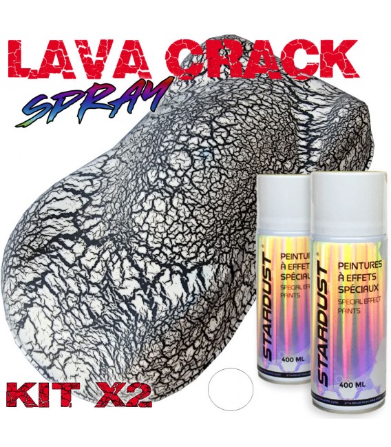Zestaw farb z efektem spękań z dwoma puszkami aerozolu 400 ml – LavaCrack