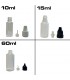 Miniaturowa plastikowa butelka 10 ml, 15 ml lub 60 ml