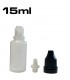 Miniaturowa plastikowa butelka 10 ml, 15 ml lub 60 ml