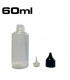 Miniaturowa plastikowa butelka 10 ml, 15 ml lub 60 ml