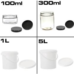 Słoiki plastikowe z pokrywkami od 100ml do 5L