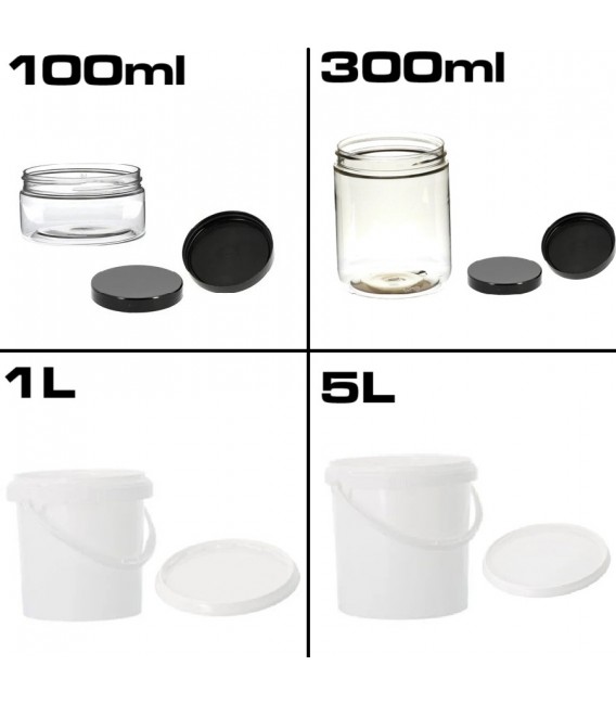 Słoiki plastikowe z pokrywkami od 100ml do 5L