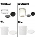 Słoiki plastikowe z pokrywkami od 100ml do 5L