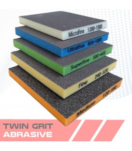 Dwustronne gąbki ścierne TWIN GRIT – 5 ziarnistości szlifierskich