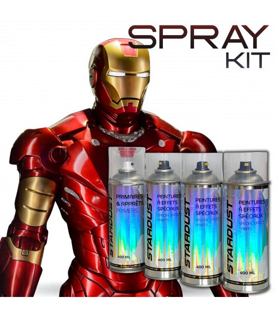 Zestaw farb do pomalowania IRON MAN na czerwono i złoto – spray lub aerograf