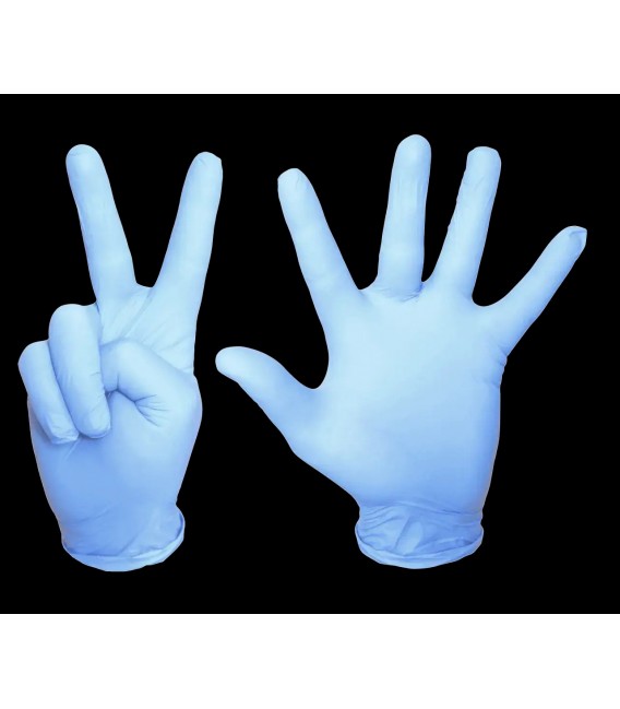 Jednorazowe rękawiczki niebieskie nitrylowe (100 sztuk )