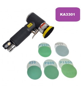 KA3301 Pneumatyczna miniszlifierka mimośrodowa 50 mm z 50 minitarczami
