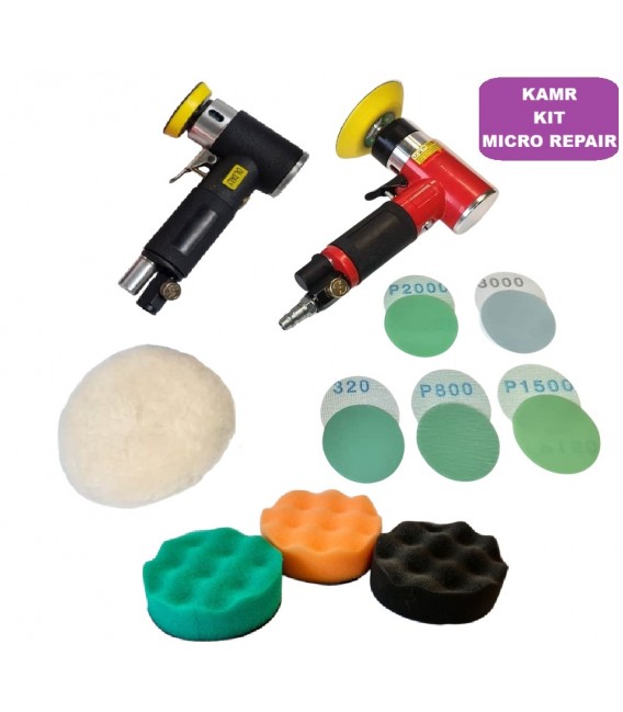 A3301 Pneumatyczna miniszlifierka mimośrodowa 50 mm z 50 minitarczami