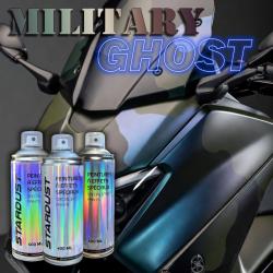 Zestaw farb w sprayach do skuterów z efektem MILITARY GHOST – 16 wariantów
