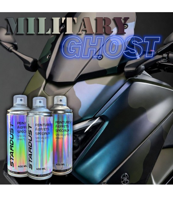Zestaw farb w sprayach do skuterów z efektem MILITARY GHOST – 16 wariantów